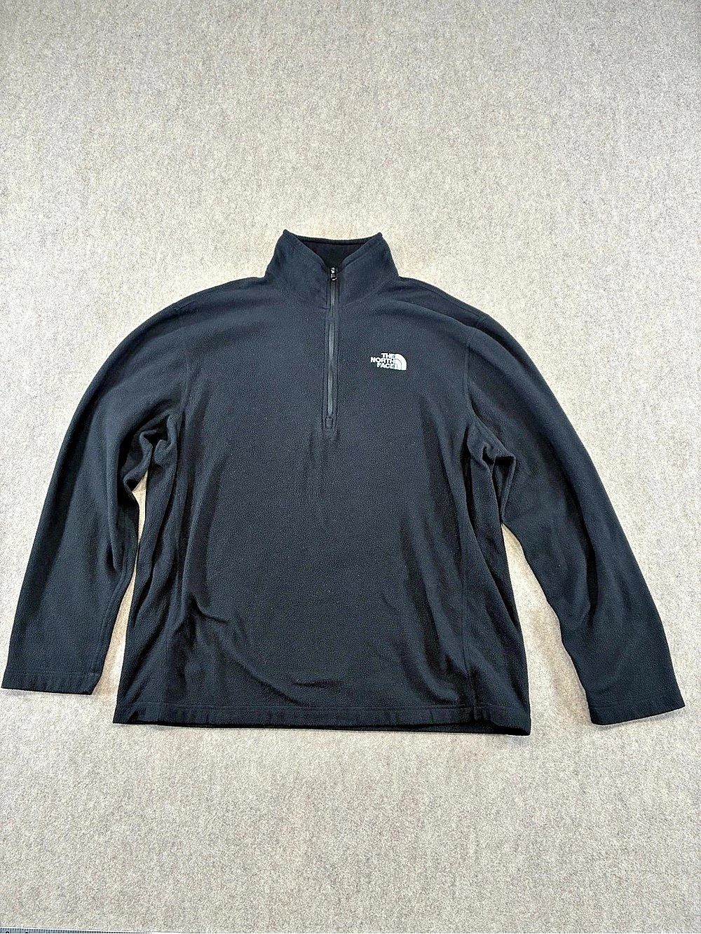 The North Face Men's Black Fleece Quarter-Zip Pullover – Size Large